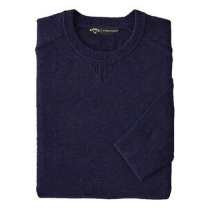 Callaway Mens Plain Merino Wool Long-Sleeved Sweater / Indigo Marl